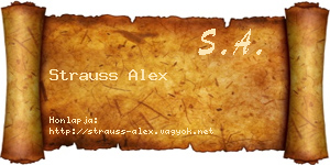 Strauss Alex névjegykártya